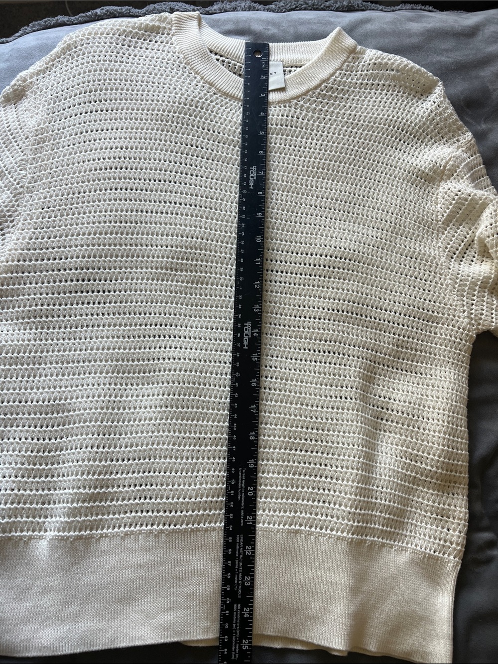 Varley Cream Open-Weave Crew Sweater - Picture 5 of 9